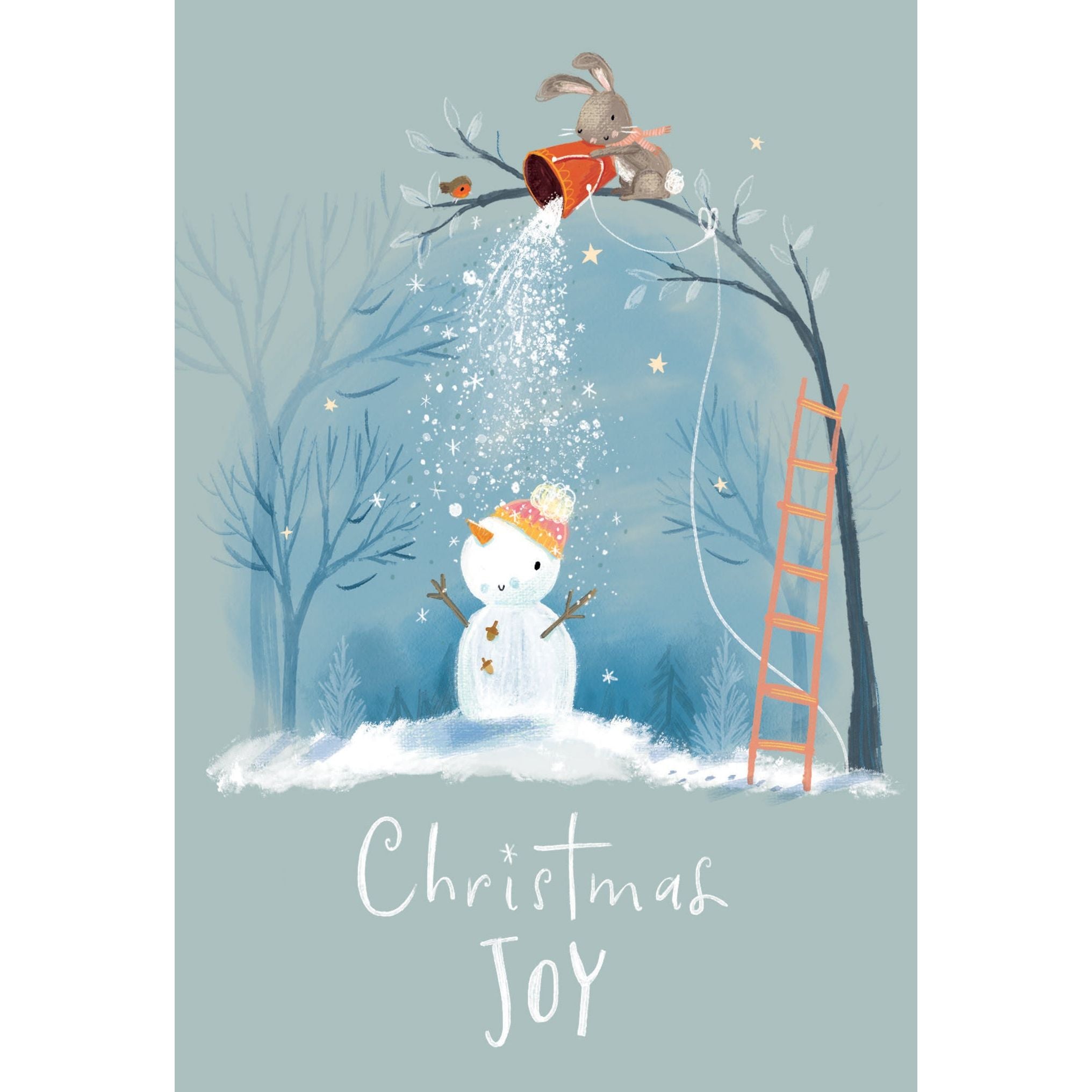 Tiny Rabbit Friend Christmas Card Friend